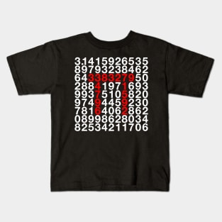 Pi pattern (light) Kids T-Shirt